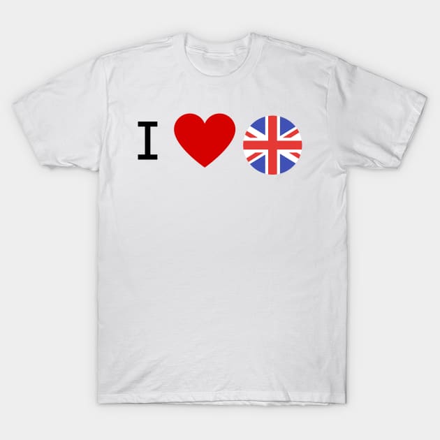 I Heart the United KIngdom T-Shirt by Yasdey